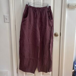 Linenfox Zoya Pant Trousers Eggplant